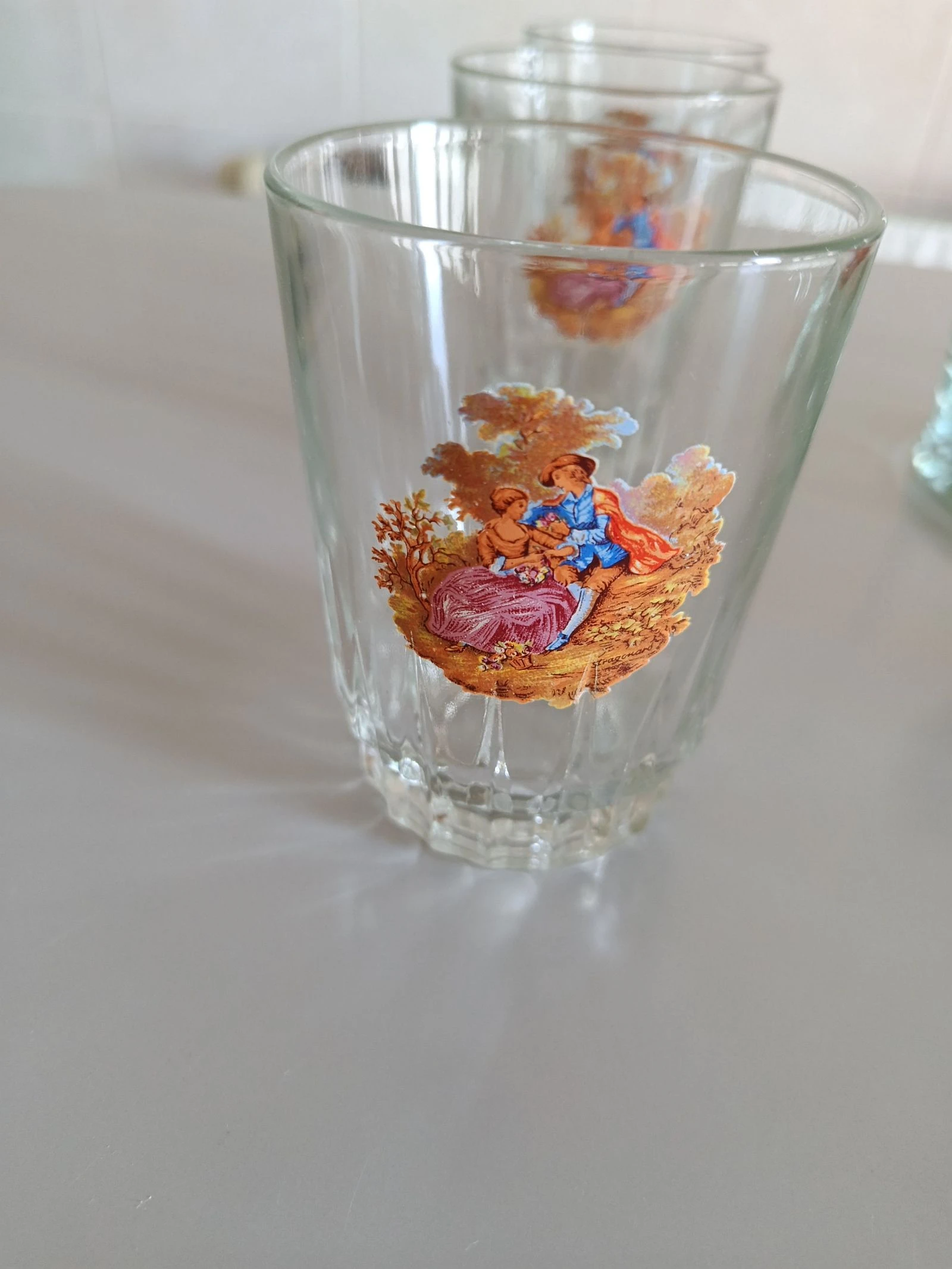Ensemble 6 verres+seau à glaçons, style vintage. Neuf. – photo 3